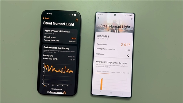 三星S25 Ultra在3DMark测试中击败iPhone 16 Pro Max：领先幅度达36%富联平台|富联娱乐注册登录缩略图